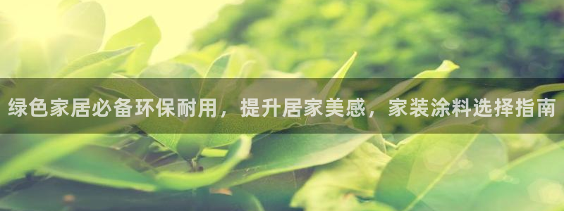 和记平台登录：绿色家居必备环保耐用，提升居家美感，家装涂料选择指南