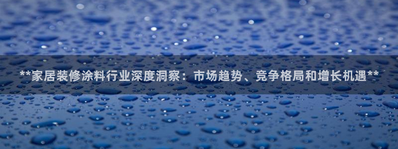和记国际：**家居装修涂料行业深度洞察：市场趋势、竞争格局和增长机遇**