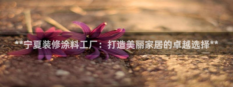和记官方直营注册：**宁夏装修涂料工厂：打造美丽家居的卓越选择**
