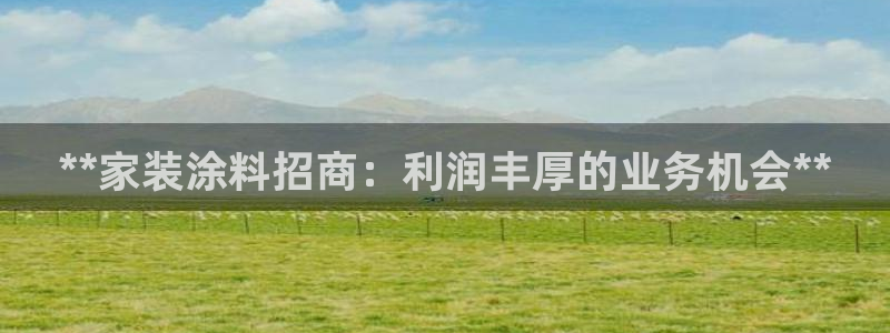 和记网页版登陆：**家装涂料招商：利润丰厚的业务机会**