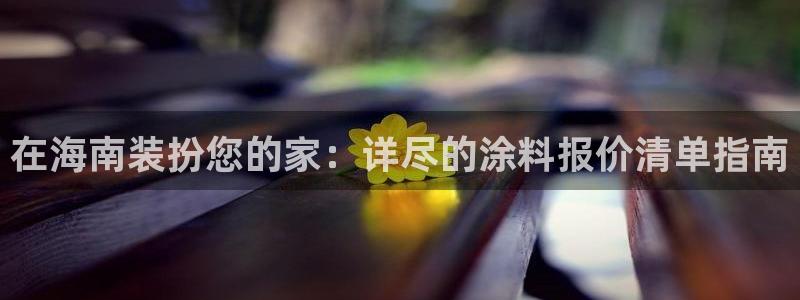 和记ag旗舰：在海南装扮您的家：详尽的涂料报价清单指南