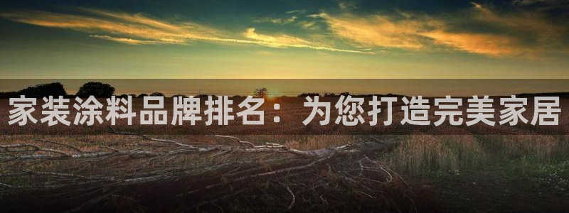 和记官网首页：家装涂料品牌排名：为您打造完美家居