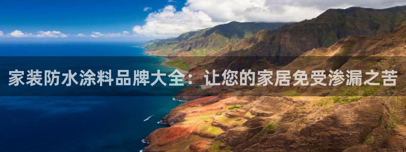 和记h8：家装防水涂料品牌大全：让您的家居免受渗漏之苦