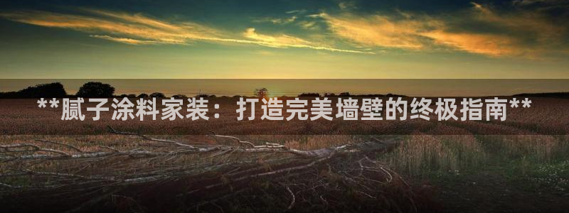 和记官网登陆：**腻子涂料家装：打造完美墙壁的终极指南**