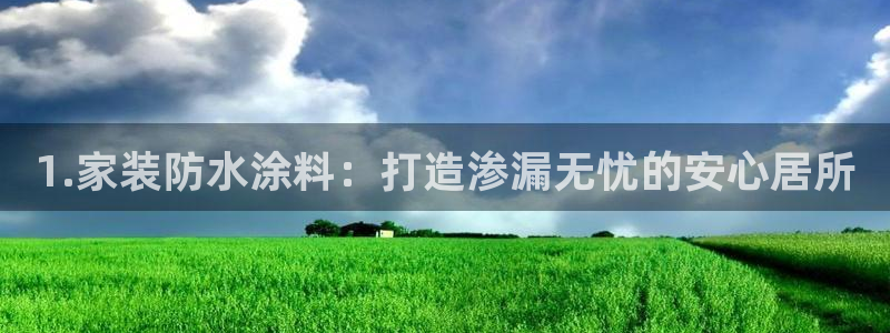 和记官网[中国]官方网站：1.家装防水涂料：打造渗漏无忧的安心居所
