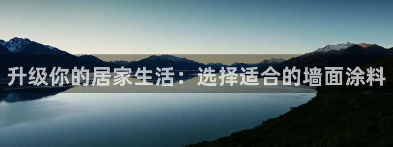 和记国际：升级你的居家生活：选择适合的墙面涂料