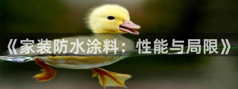 和记广告女主角：《家装防水涂料：性能与局限》