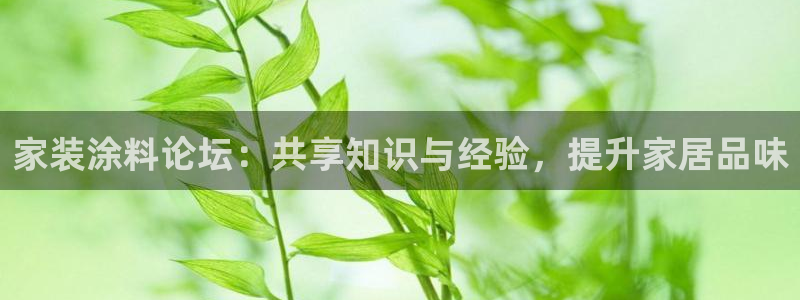 和记平台官网：家装涂料论坛：共享知识与经验，提升家居品味