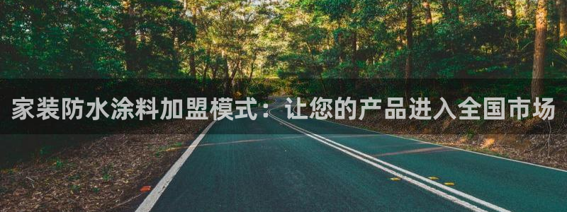 和记AG旗舰：家装防水涂料加盟模式：让您的产品进入全国市场