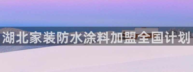和记ag旗舰国际：湖北家装防水涂料加盟全国计划